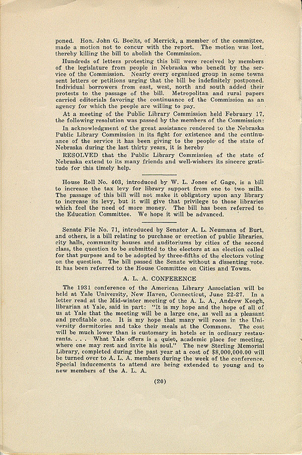Nebraska Public Library Commission Bulletin, v.1, #2