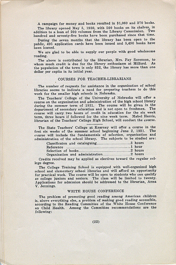 Nebraska Public Library Commission Bulletin, v.1, #2