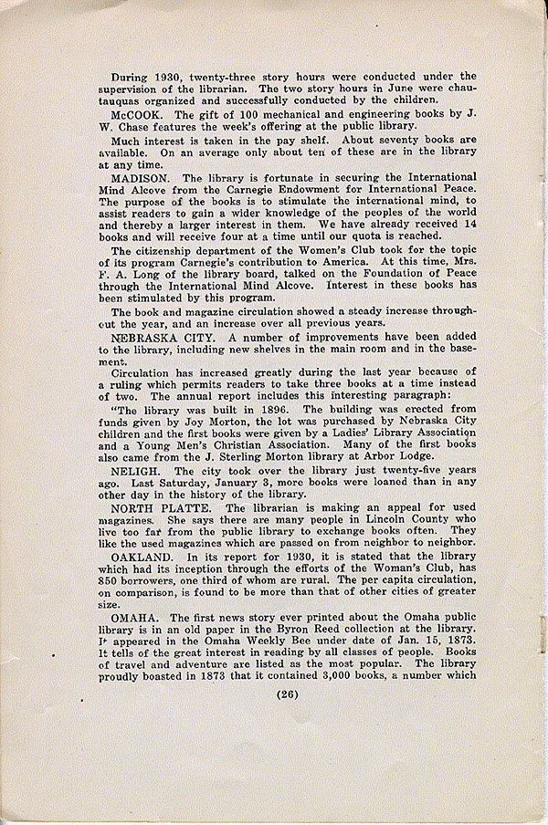 Nebraska Public Library Commission Bulletin, v.1, #2