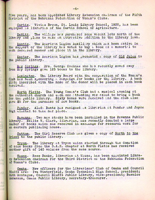 Nebraska Public Library Commission Newsletter, March 1936