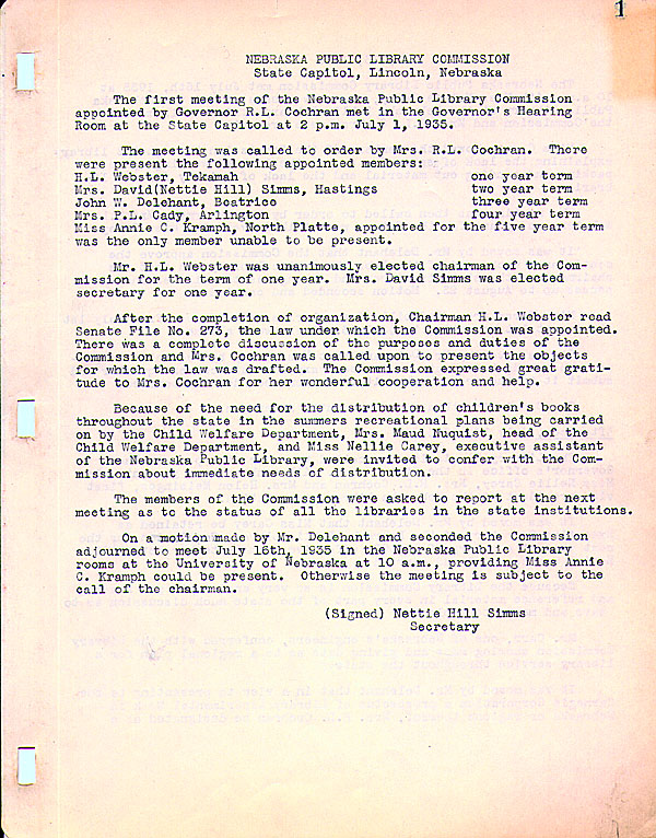 Minutes, 1935-39