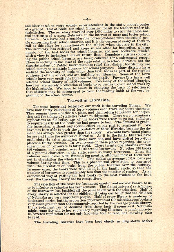 First Biennial Report of the Nebraska Library Commission