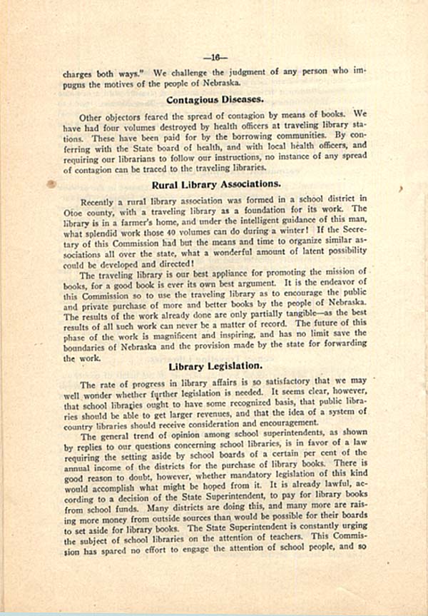 Second Biennial Report of the Nebraska Public Library Commission