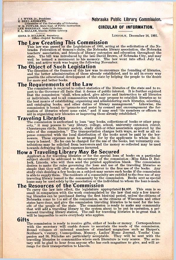 Circular of Information