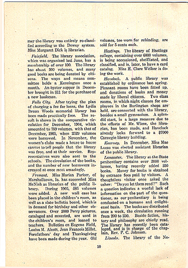 Nebraska Library Bulletin