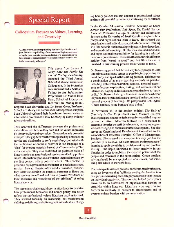 Overtones, Vol 18, No.6, Fall 1991