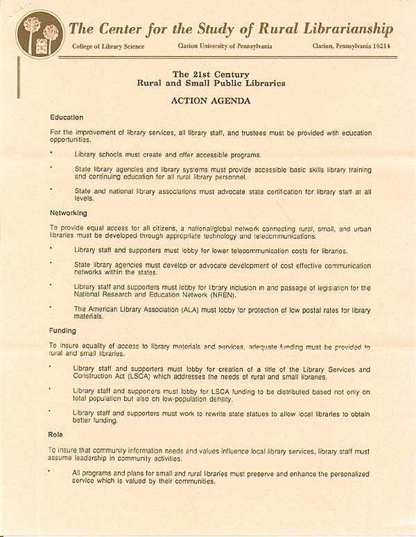 Wilson Symposium on Rural Libraries